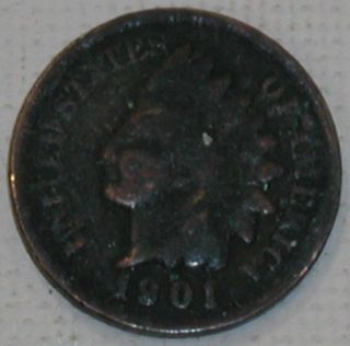 1901 Indian Head Cent Penny photo