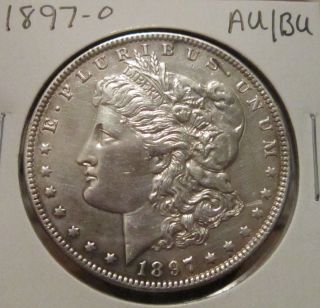 1897 - O Morgan Silver Dollar Au + Rare Key Date Us Silver Coin photo