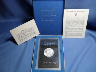 Carson City 1882 Uncirculated Silver Dollar Gsa Display Box With Certificate photo