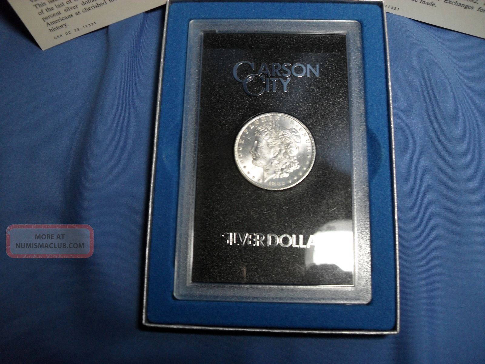 Carson City 1882 Uncirculated Silver Dollar Gsa Display Box With carson-city-1882-uncirculated-silver-dollar-gsa-display-box-with