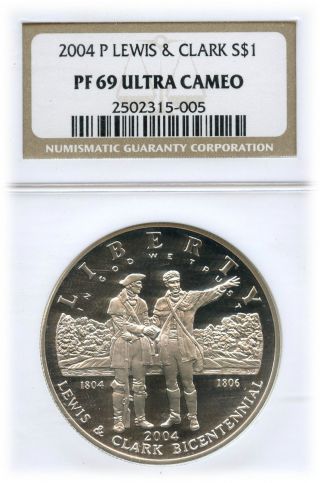 2004 - P Lewis And Clark Corps Of Discovery Bicentennial Pf 69 Ultra Cameo | Ngc photo