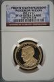2013 - S Woodrow Wilson Presidential Golden Dollar Ngc Pf69 Ultra Cameo Dollars photo 4