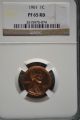 1961 Lincoln Penny Cent 1c Ngc Pf65 Red Dollars photo 2
