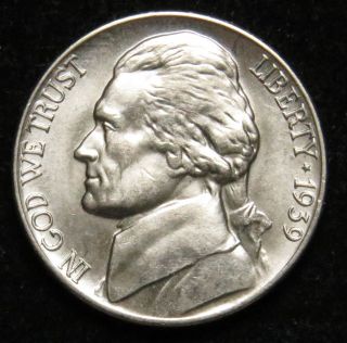 1939 Uncirculated Jefferson Nickel (b04) photo