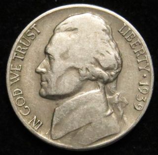 1939 S Jefferson Nickel Fine (b03) photo