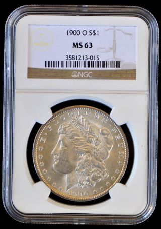 1900 O Morgan Silver Dollar $1 Graded By Ngc Ms63 Great Coin photo