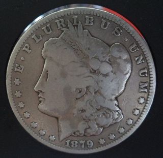1879 - Cc $1 Morgan Silver Dollar Key Date Very Fine photo