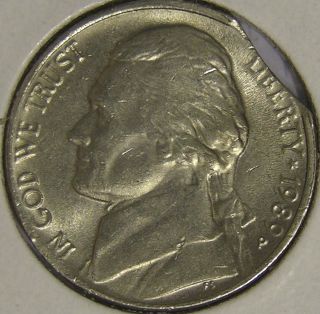 1989 P Jefferson Nickel,  (clipped Planchet) Error Coin,  Ae 814 photo