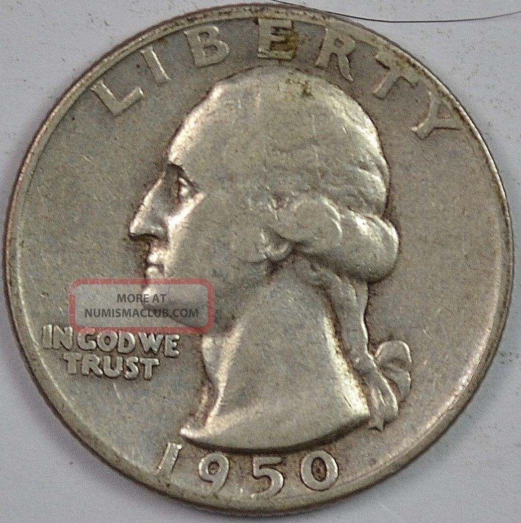 1950 D Washington Quarter Dollar Denver Invt. Silver 3