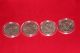 1971,  1972,  1974,  And 1977 Us Eisenhower 4 Silver Dollars Very Good Dollars photo 1