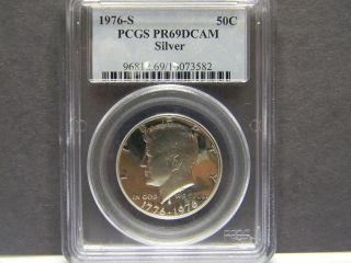 1976 - S Silver Kennedy Half,  Graded Pr69 Dcam,  Graded And Slabbed By Pcgs photo