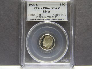 1996 - S Pcgs Pr69 Dcam Dime (silver) photo
