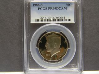 1986 - S Kennedy Half,  Graded Pr69 Dcam,  Graded And Slabbed By Pcgs photo