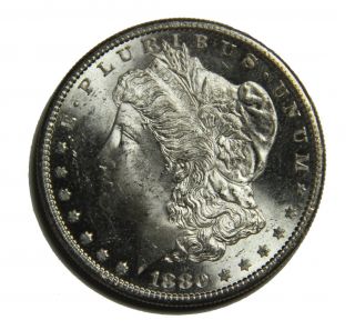 1880 - S Morgan Silver Dollar Choice Brilliant Uncirculated Gem Unc Ch Bu Gem photo