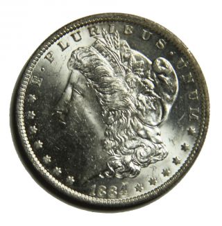1884 - O Morgan Silver Dollar Choice Brilliant Uncirculated Ch Bu Unc photo