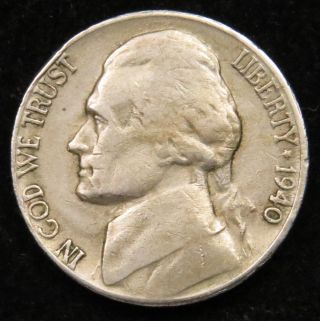 1940 S Jefferson Nickel Fine (b04) photo