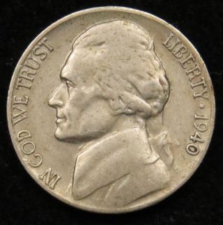 1940 S Jefferson Nickel Fine (b05) photo