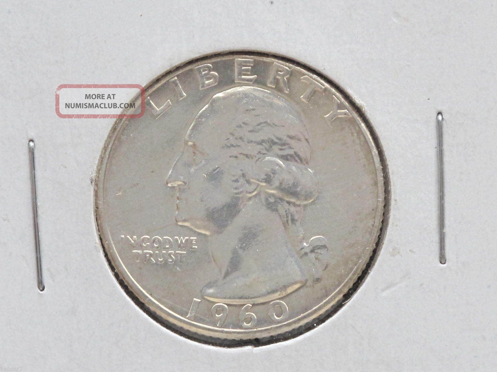 1960 P Washington Quarter 90 Silver Bu U. S. Coin D7119