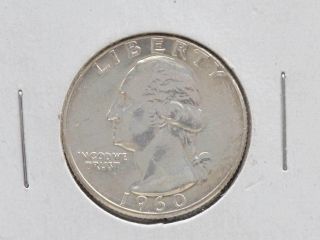 1960 - P Washington Quarter 90% Silver Bu U.  S.  Coin D7119 photo