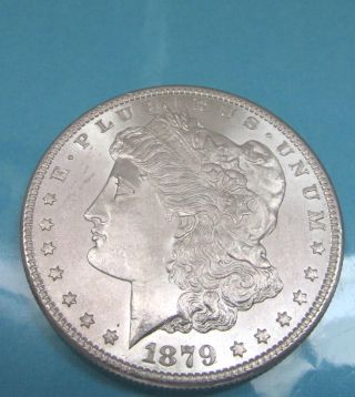 Us Silver Dollar,  Pristine Bu,  1879,  Morgan Dollar,  San Francisco photo