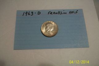 1963d Franklin Half Dollar photo