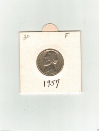1957 5c Jefferson Nickel photo