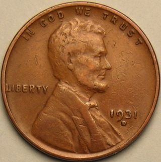 1931 D Lincoln Wheat Penny,  Less Than 5 Million Made,  Ab - 817 photo