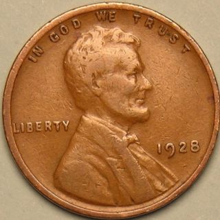 1928 P Lincoln Wheat Penny,  Ab - 576 photo