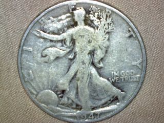 1947 - D 50c Walking Liberty Half Dollar 