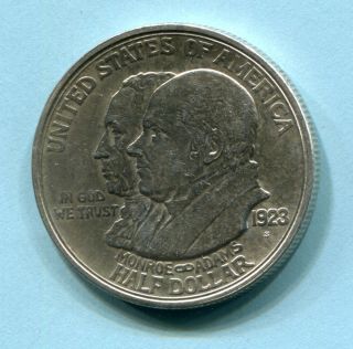 1923 - S Monroe Doctrine Commemorative Silver Half Dollar Au Coin photo