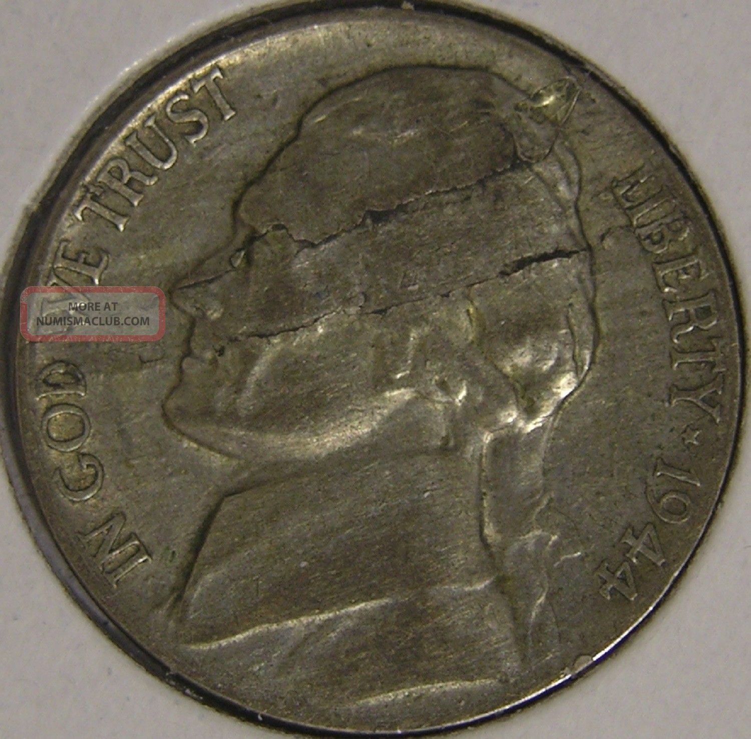 1944 P Silver War Nickel, (lamination) Error Coin, Ae 973