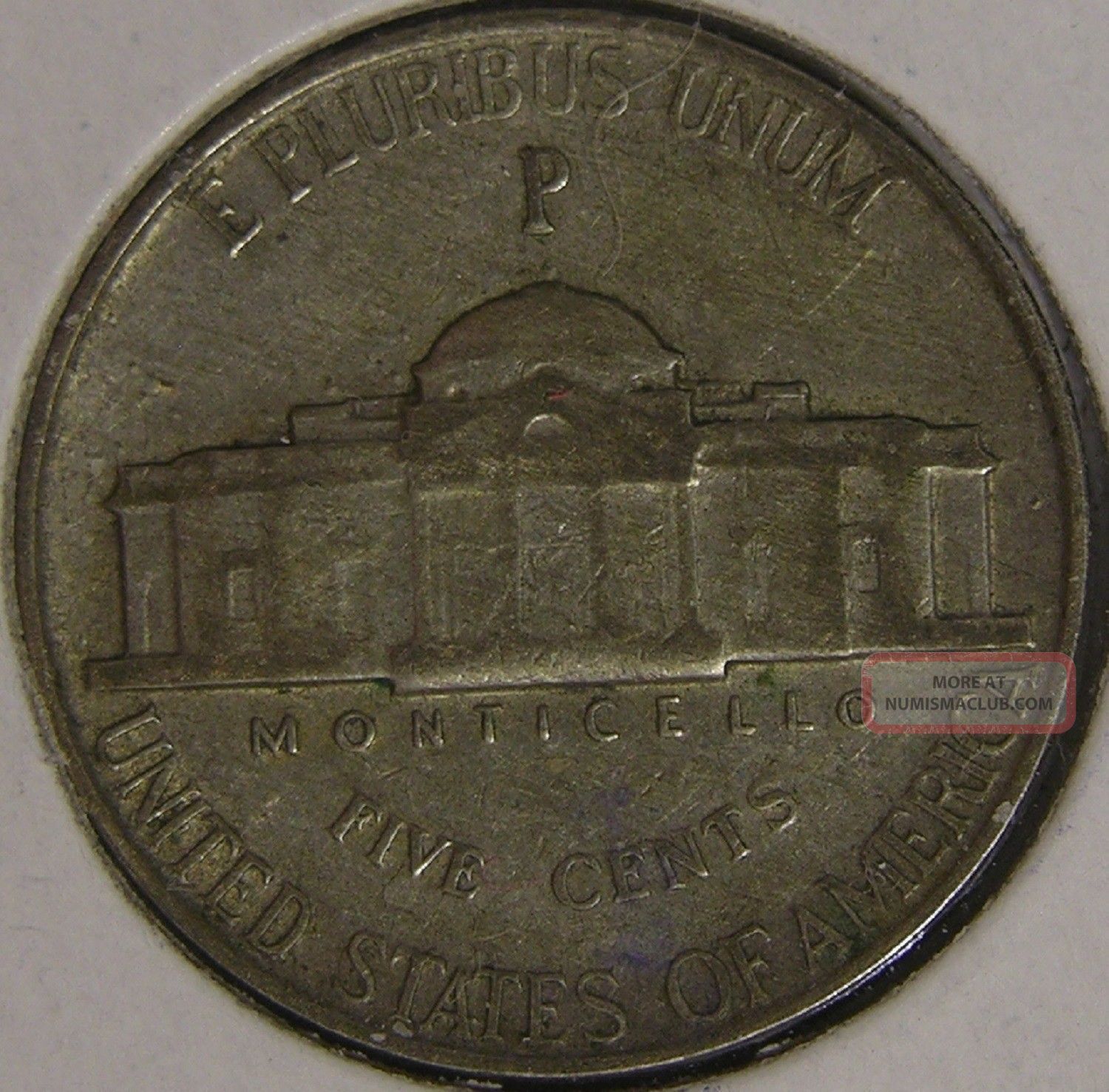 1944 P Silver War Nickel, (lamination) Error Coin, Ae 973