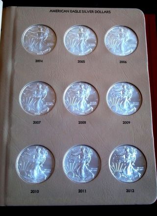 1986 - 2013 Us Silver Eagles In Album Dealer Will Grade Very High photo