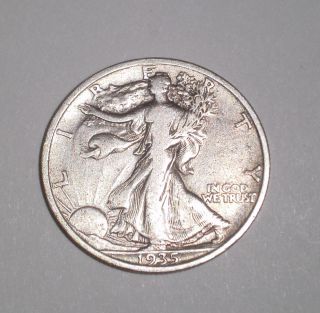 1935 Walking Liberty Half Dollar,  Silver photo
