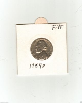 1957 - D 5c Jefferson Nickel photo
