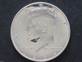 1964 - P Kennedy Half Dollar 90% Silver Proof Coin D4747 photo