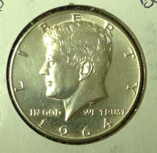 T516 : 1964 - P Choice Bu Unc Silver Kennedy Half Dollar Coin :fairhouse photo