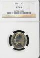 1961 Jefferson Ngc Pf 65.  A Ray Of Sunshine In Your Hands Rainbow Color Toned Nickels photo 1