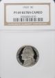 1963 Jefferson Ngc Pf 69 Ultra Cameo.  Ultimate Cameo Contrast And Ultimate Grade Nickels photo 1