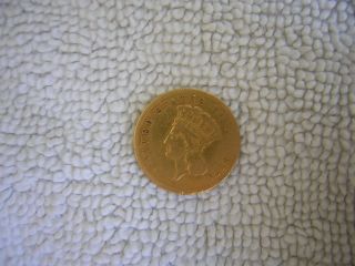 1856 S $3.  00 Indian Head Gold Coin photo