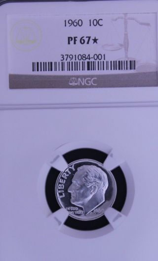 1960 Roosevelt Ngc Pf 67 Star.  Ultra Cameo Obverse 1 Of Only 28. photo