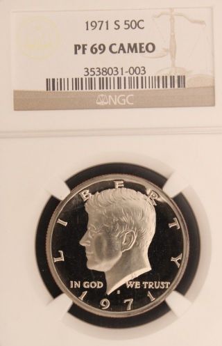 1971 - S Kennedy Ngc Pf 69 Cameo.  Incredible Cameo Contrast & Spot - photo