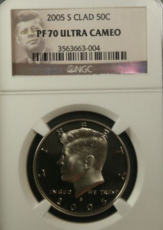 2005 - S Clad Kennedy Ngc Pf 70 Ultra Cameo.  Incredible Contrast - Spot - photo