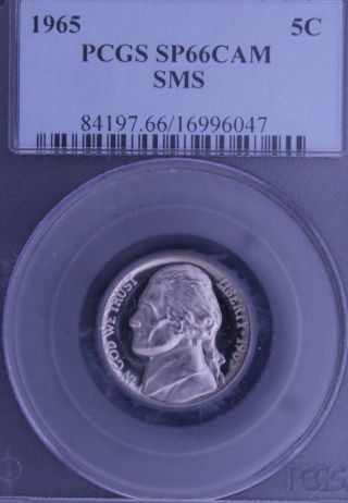 1965 Sms Jefferson Pcgs Sp 66 Cameo.  Incredible Contrast.  Spot -.  1 Of 231. photo