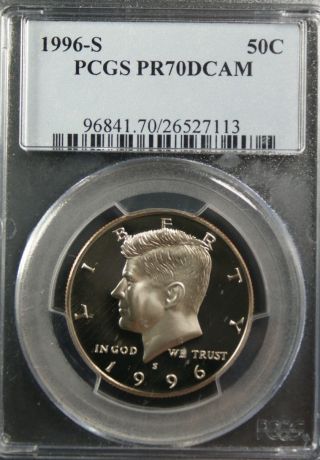 1996 - S Clad Kennedy Pcgs Pr 70 Deep Cameo.  Incredible Cameo Contrast.  Flawless photo