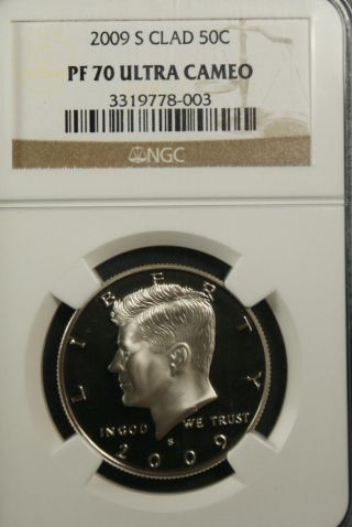 2009 - S Clad Kennedy Ngc Pf 70 Ultra Cameo.  Incredible Contrast - Spot - photo