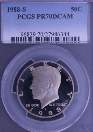 1988 - S Kennedy Pcgs Pr 70 Deep Cameo.  Flawless Black And White Surfaces photo