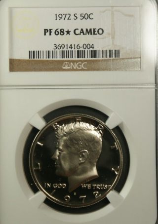 1972 - S Kennedy Ngc Pf 68 Star Cameo.  Ultra Cameo Obverse.  Spot - photo