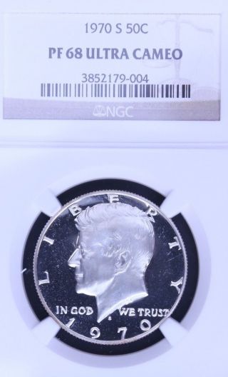 1970 - S Kennedy Ngc Pf 68 Ultra Cameo.  Incredible Cameo Devices.  Spot -. photo