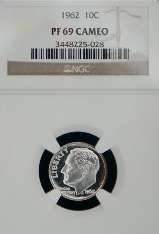 1962 Roosevelt Ngc Pf 69 Cameo.  Wow Gorgeous Fully Froste Roosevelt Cameo photo